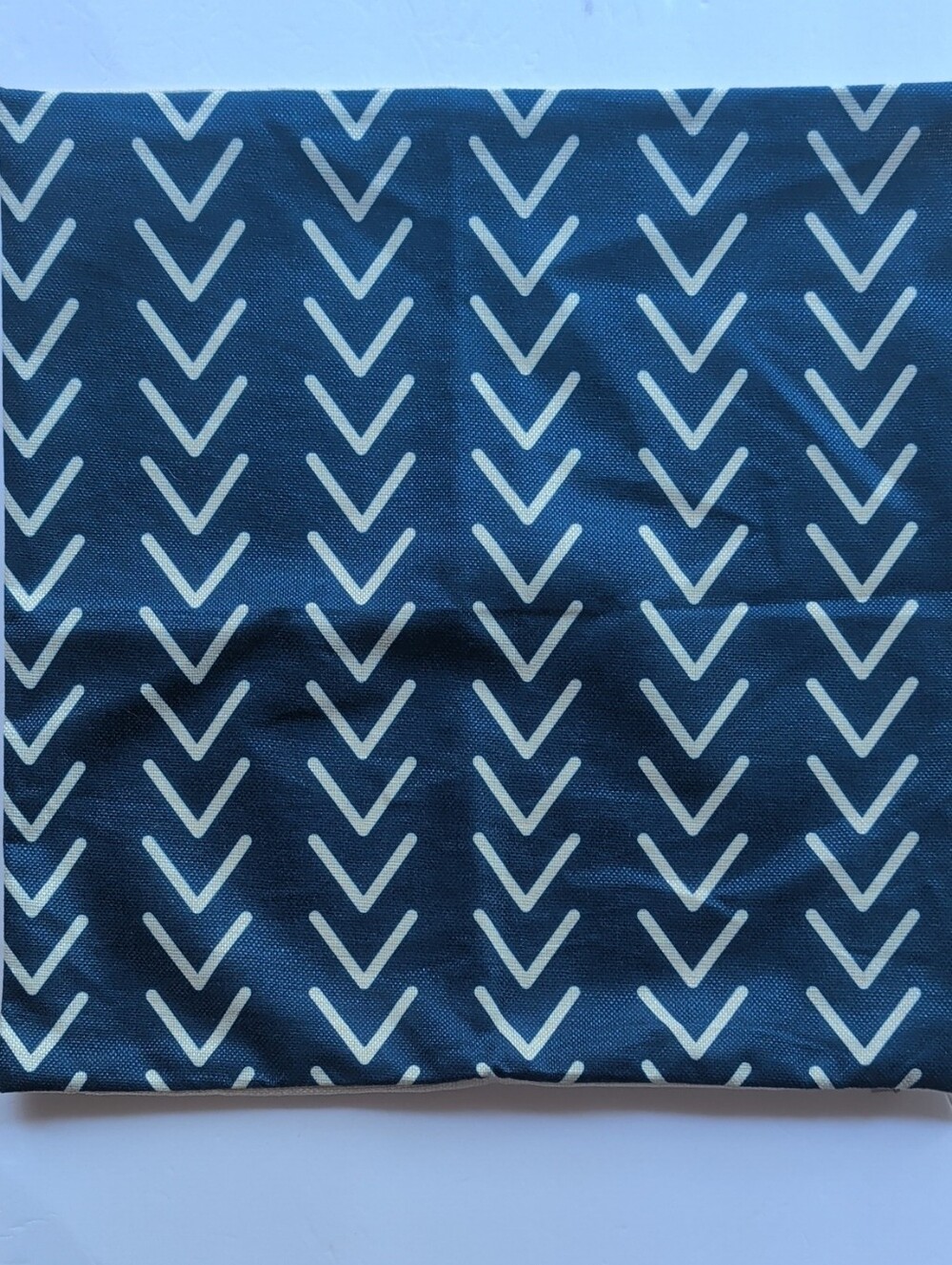 Navy Arrow Print Fabric Accent Pillow Cover NWOT